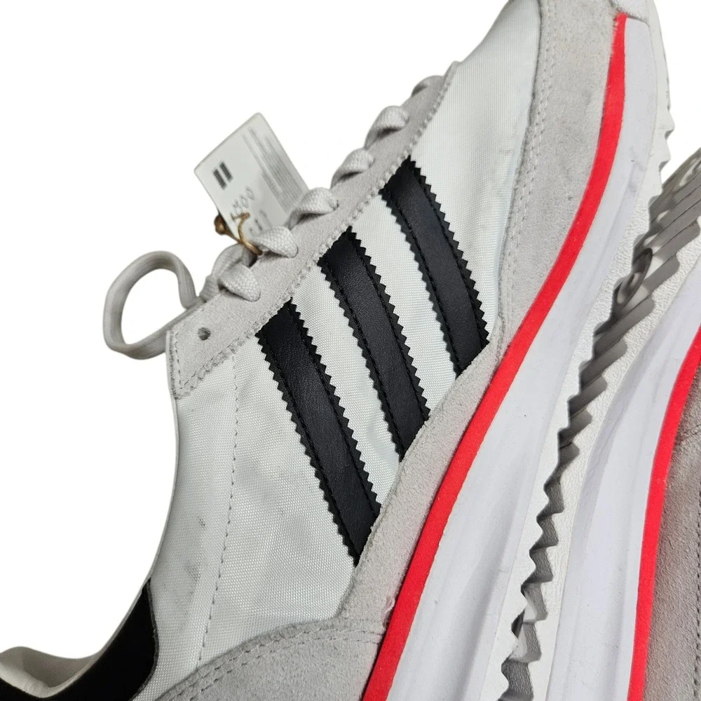 Adidas SL 72 RS Mens 10.5 White Black Red NEW JS0746‎ Retro Nylon Suede Sneakers